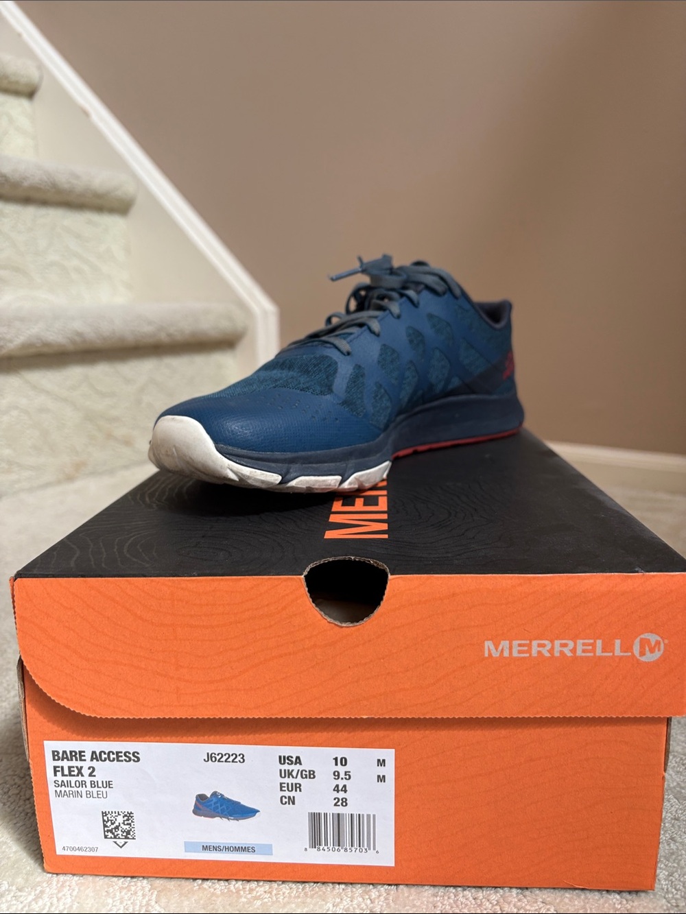 Merrell Bare Access Flex 2 Men’s Sailor Blue Running Shoes